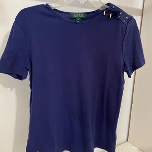 Ralph Lauren Blue and Gold Short Sleeve Tee